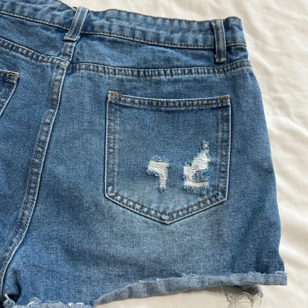 SHEIN distressed denim
